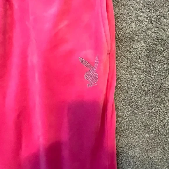 PLAYBOY Hot Pink Wide-Leg Lounge Pants | Y2K | Size XL - Picture 4 of 14